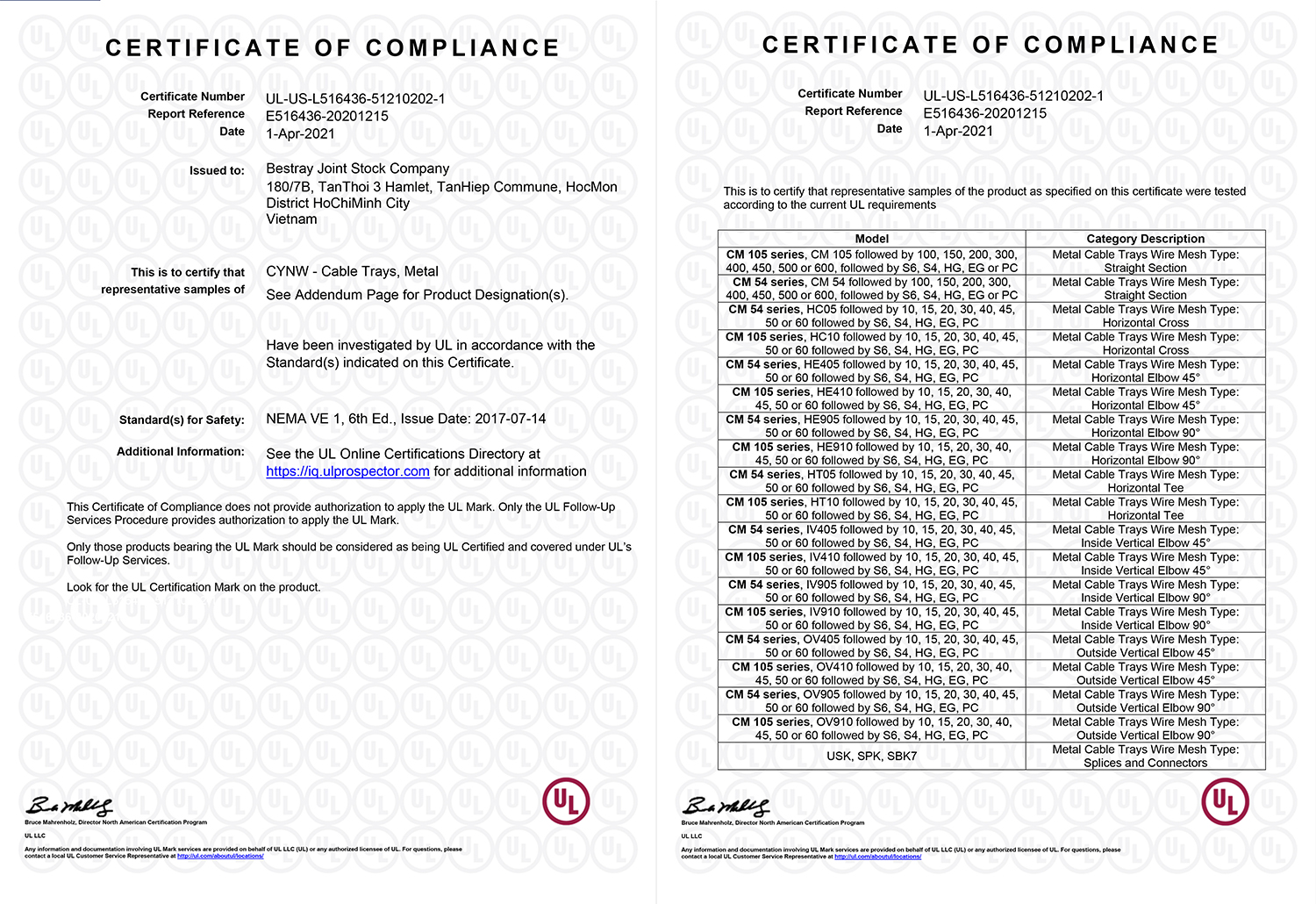 Tiêu Chuẩn Bắc Mỹ UL (Underwriters Laboratories)